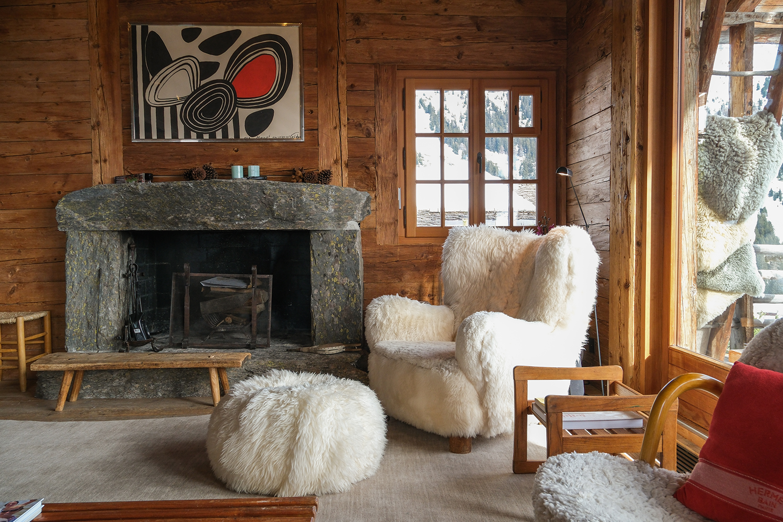 Villa à louer à Las Terrenas — Salon avec cheminée